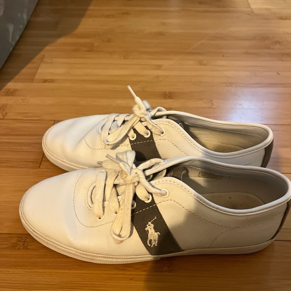 Polo by Ralph Lauren Men's White and Gray Sneakers